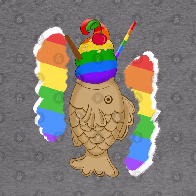 Pride Taiyaki Ice cream-Gay/LGBT flag by VixenwithStripes